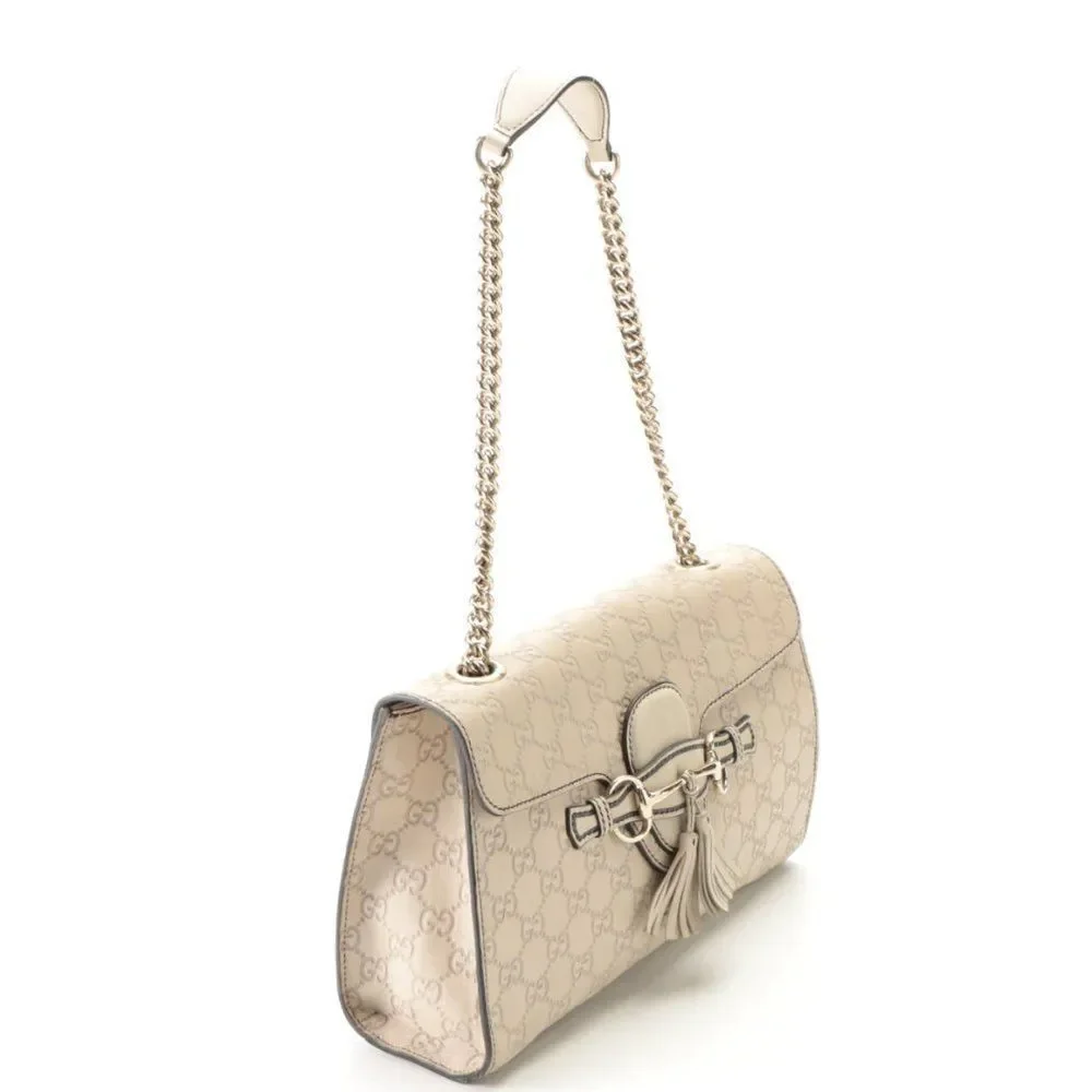 Authentic Gucci Emily Chain Flap Bag Medium in Guccissima Leather - Picture 4 of 12